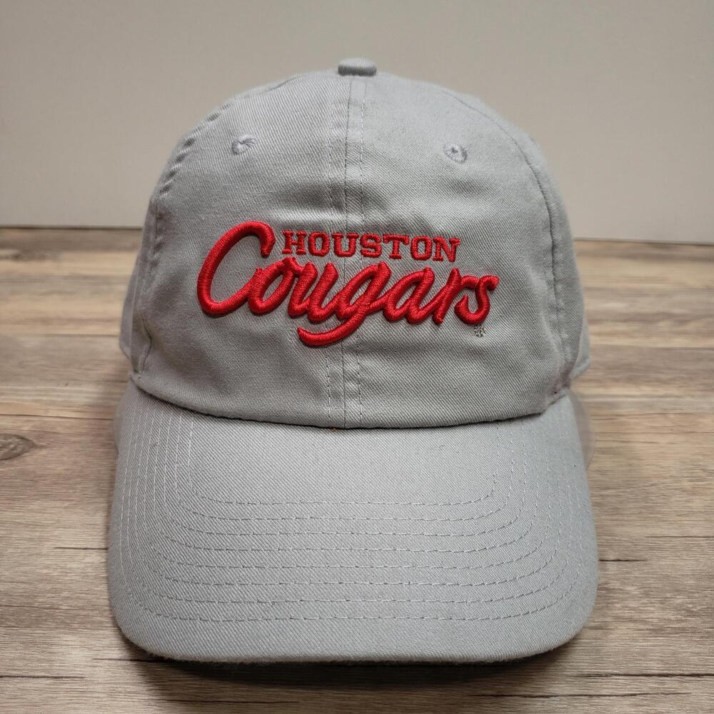 Houston Cougars Hat Cap Strap Back Mens One Size Gray NCAA Football Nike Dri-FIT